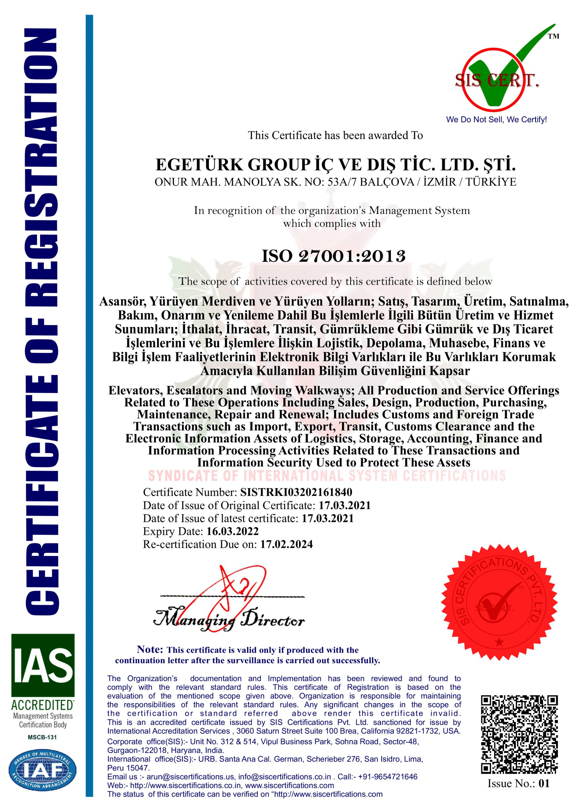 ISO 27001 : 2013